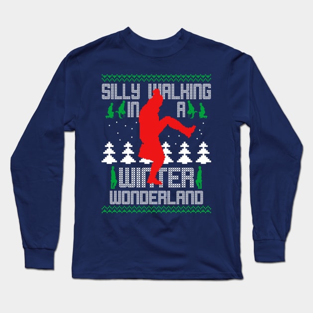 Funny Retro Vintage Silly Ugly Christmas Ugly Christmas Sweater Long Sleeve T-Shirt by BoggsNicolas